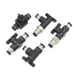 10 12 검정색 공압식 퀵 커플 링 수동 밸브 조향 스위치 볼 에어 호스 4 6 BUC-6 8 HVFF-4