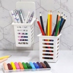 부착 수납 분리 통 칫솔꽂이 책상정리 욕실수납 주방수납