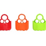 실리콘 컬러 2구 수세미걸이-색상랜덤발송 다용도걸이