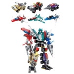 트랜스폼 6종 1세트 합체 로봇 블럭 조립