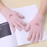 스마트폰 터치 기모 귀여운 방한 털 겨울 장갑 헬로