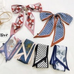 다용도 쁘띠 면실크 롱스카프 1P 사계절 가방 장식끈 A type