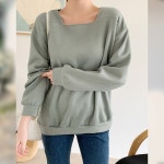 르메디 스퀘어넥 기모 맨투맨