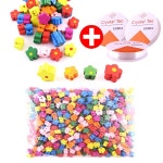 나무비즈 나무구슬 팔찌만들기 중포장 -꽃 대 소