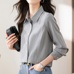 나바바 포근 두꺼운 무지 카라 셔츠 NB1779