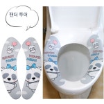 MEIISEO화장실 변기 시트 커버 점착식 간편 세척 사계절공용 팬더 투어 1개