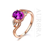 AURORA 명품디자인 퍼플사파이어 반지 ST-110-1