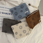 공간에 더하다 스마일 골덴 코듀로이 화장품 휴대용 수납 파우치