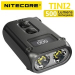 NITECORE 루멘 OLED 스마트 듀얼 코어 키 라이트 APC 수면 기술 긴 USB C 타입 충전 TINI2 500