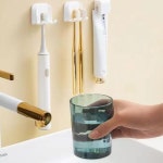 심플 면도기 양치컵 칫솔 꽂이 홀더