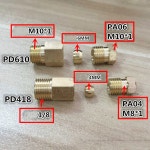 M4 M6 M8 M10 1 8 1 4 BSP 4 6 압축 튜브 황동 파이프 피팅 윤활유