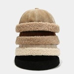 귀여운 뽀글이 스타일 남성 여성 캐주얼 와치캡