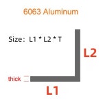 직각 알루미늄 L 자형 알루미늄 합금 알루미늄 가장자리 삼각형 프로파일 90도 각도 코드