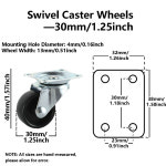 1 1 25 1 5 2 가구 회전 캐스터 휠 저소음 롤러 360 60kg 파워 내하중 고무