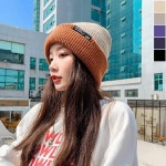 남녀공용 양면 배색 비니 1P 겨울 데일리 모자