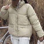 숏패딩 여자 대학생 등교 점퍼 데이트룩