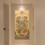 아란아트 행운을 부르는 민화 액막이 풍수 청룡 운룡도 용 그림 캔버스 액자 새해 선물 12 재복 쌍룡도