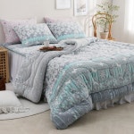 국산 밍크극세사 플라워 이불베개세트 Q