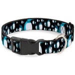 Buckle-Down 황제 펭귄 플라스틱 클립 칼라 와이드 스몰 13-18 PC-W30523-WS