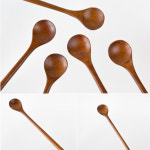 옻칠 나무 티스푼 요거트 아이스크림 쌍화차스푼 우드롱스푼 1개