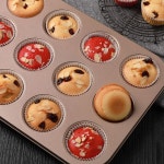 베이킹몰드 제빵도구 머핀틀 베이킹도구 팬 몰드 홈 제과제빵 12구 모양틀 쿠키틀