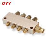 12 웨이 윤활 밸브 황동 조정 가능한 윤활유 분배기 블록 오일 분리기 자동 펌프 액세서 1 in 2 out