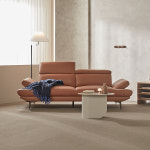 까사미아 레보르 천연면피 3인 가죽 소파