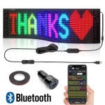 LED 매트릭스 픽셀 패널 스크롤링 밝은 광고 LED 신호 유연한 USB 블루투스 앱 제어 화면 택시 뒷창 상점