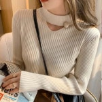 스윗트리 슬림핏 골지 니트 티셔츠 j0513