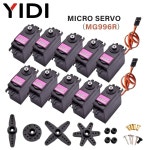 2 4pcs JR 스티어링 회전 서보 모터 180 360 MG 996 RC 자동차 헬리콥터 Arduino 로봇 용 고속 토크 메탈 기어 MG996R