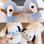 겨울 강아지 퍼피 귀여운 보온 털 벙어리 장갑