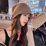 캐주얼 여자 챙비니 데일리 겨울 니트 모자