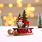 산타 썰매 크리스마스 우드 장식 소품 겨울 인테리어