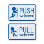 출입문 안내판 PUSH/PULL 스티커