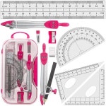 345076 Geometry Set 수학 나침반 휴대용 케이스에 나침반 각도기가 학생용