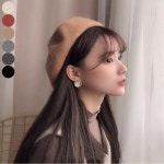 여성 겨울 울혼방 빵모자 화가모자 베레모 찐빵모자