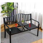 철제 야외 벤치 의자 카페 학교 관공서 납품 옥외 2인 티테이블체어화이트 방석