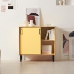 가구산책 낮은 슬라이딩 수납장 800 H6925