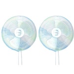 선풍기망 2개 뒷면을 완전히 덮는 선풍기 커버 그물망 위생 덮개 2p