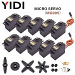 2 4pcs 180 360 Arduino 메탈 기어 서보 전동 토크 DIY RC 자동차 로봇 헬리콥터 모델호환 원격 제어 항공기 MG995