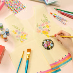 오피스존 MHS 부직포 한복 저고리 만들기 DIY 남아 여아 어린이 보석스티커 전통 문양 무늬 와펜 꾸미기