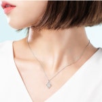 미니골드 미니골드 김천점 브라이트 몬드 글리밍 포인트 목걸이 앞 뒤 양면 착용이 가능한 투웨이 제품 NLKM4080