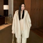 여성 겨울 털 코트 아우터 롱코트