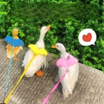 반려동물 자동리드줄 오리 거위 닭 목줄 하네스