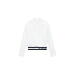 지컷 레터링 블루종 블라우스 7224160601