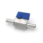 위생 스테인레스 스틸 304 미니 볼 밸브 호스 바브 자작 2 웨이 가스 워터 오일