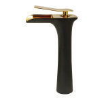 두진바스 폭포수 탑볼 세면대 블랙골드 DL6000