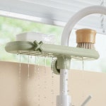 주방 수전 수세미 거치대 받침대