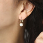 쥬얼리팜므파탈 JFF 화이트진주 큐빅드롭 H2275