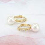 쥬얼리팜므파탈 JFF 화이트진주 큐빅드롭 H2275